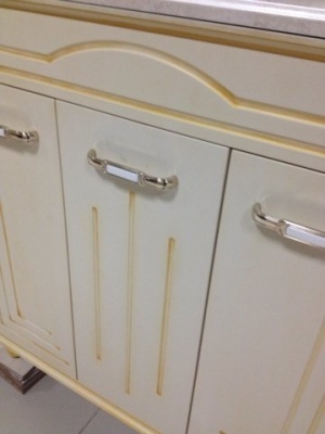 Тумба c раковиной Bellezza Аллегро Люкс 120 Бежевая патина Золото