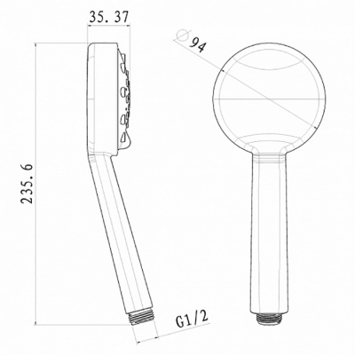 Ручной душ Swedbe Calypso 5035 Хром