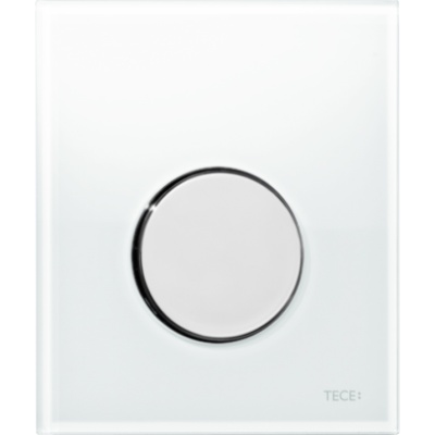 Кнопка смыва Tece Loop Urinal Glass 9242660 для писсуара Белая Хром глянцевый