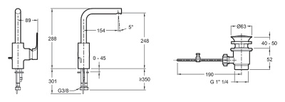 Смеситель для раковины Jacob Delafon Aleo+ E72357-CP Хром