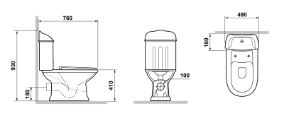 Унитаз компакт Laguraty 0767A с бачком и сиденьем Микролифт