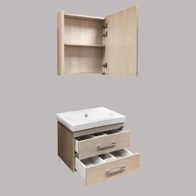 Зеркальный шкаф Comforty Ницца 60 3120774 Сосна лоредо