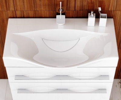 Тумба под раковину Aqwella 5 Stars Милан 100 Mil.01.10/2/W 2 ящика подвесная Белая