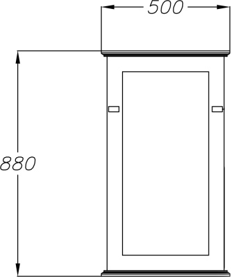 Зеркало Opadiris Палермо 50 Z0000008556 Белое матовое