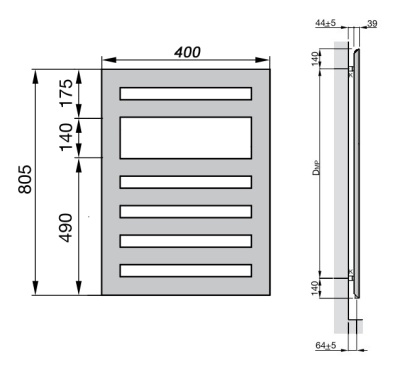 Полотенцесушитель Zehnder Metropolitan Spa MET-080-040 Белый
