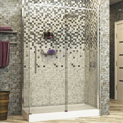 Душевой уголок WasserKRAFT Dinkel 58R35 140x80 профиль Хром стекло прозрачное