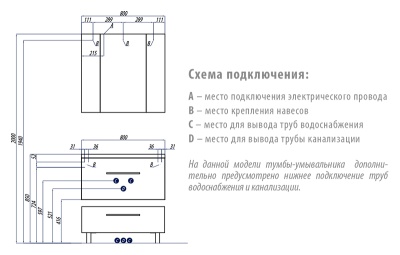 Тумба под раковину Акватон Мадрид 80 М 1 ящик 1A126801MA010 белая глянцевая