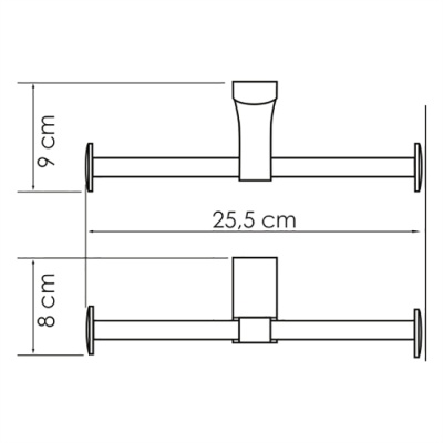 Держатель туалетной бумаги WasserKRAFT Leine K-5096D Хром