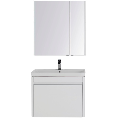 Комплект мебели для ванной Aquanet Вилора 80 203634 подвесной Белый глянец