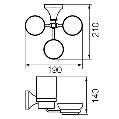 Стакан для зубных щеток с мыльницей Veragio Gialetta VR.GIL-6443.BR Бронза Стакан для зубных щеток с мыльницей Veragio Gialetta VR.GIL-6443.BR Бронза