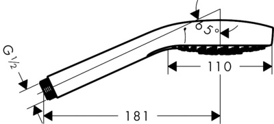 Ручной душ Hansgrohe Croma Select S 26801400 Хром Белый