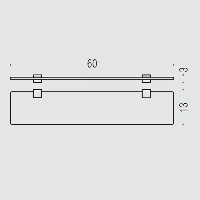 Стеклянная полка Colombo Design Lulu B6216.gold Золото