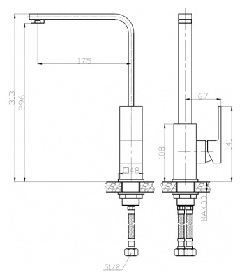 Смеситель для кухни WeltWasser Kassel 706 10000001981 Хром
