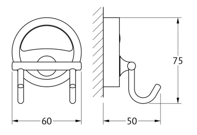 Двойной крючок FBS Ellea 002 Хром