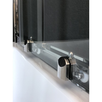 Душевой уголок Royal Bath RB-L-3002-1 80х80 без поддона профиль Хром стекло прозрачное