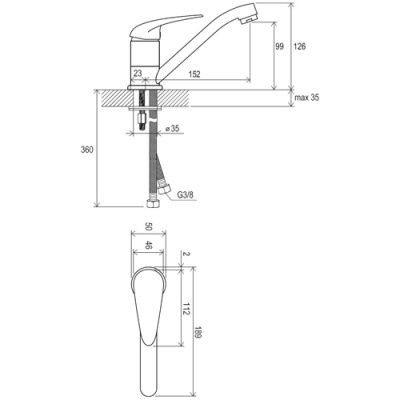 Смеситель для кухни Ravak Suzan X070009 Хром