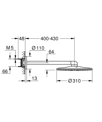 Верхний душ Grohe Rainshower 26475000 Хром