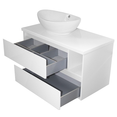 Тумба под раковину Mixline Аврора 90 533838 подвесная Белая