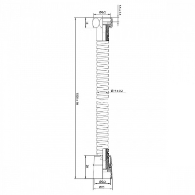 Душевой шланг Iddis 030S15Bi19 Бронза