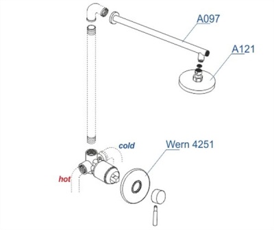 Душевая система WasserKRAFT Wern A12497 Хром