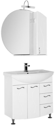 Зеркало со шкафом Aquanet Моника 85 186775 R Белое