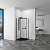 Душевой уголок RGW Hotel HO-081 B 90x90 профиль Черный стекло прозрачное