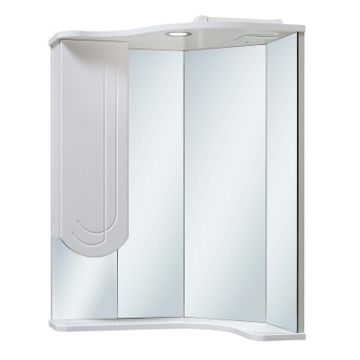 Зеркало со шкафом Runo Бис 55 угловое L Белое