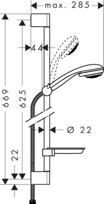 Душевой гарнитур Hansgrohe Crometta 27764000 Хром
