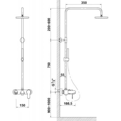 Душевая система Timo Supra SX-110 Хром