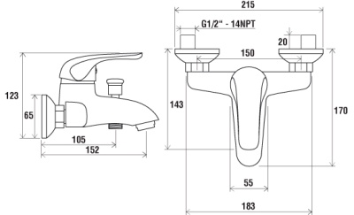 Смеситель Ravak RS 022.00/150 хром