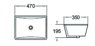 Раковина SantiLine 47 SL-3003 Белая