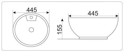 Раковина-чаша CeramaLux 44 9428 Белая
