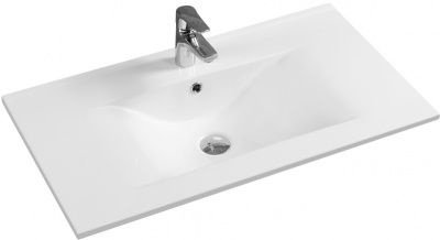 Тумба с раковиной SanVit Кубэ-3 80 kkube3080 с фактурой под дерево Акация светлая