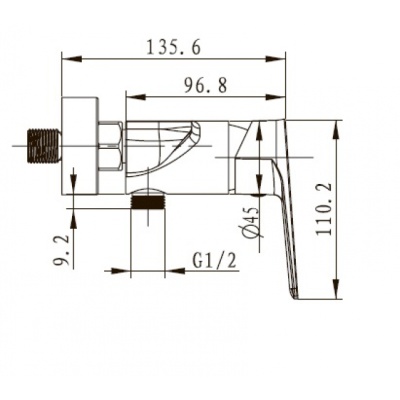 Смеситель для душа Kaiser Atrio 60077 Хром/Белый