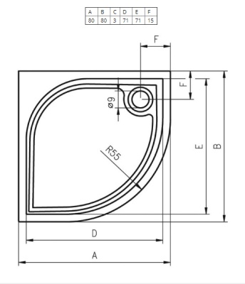 Душевой поддон из искусственного камня Riho Kolping 80x80 DB1000500000000 Белый с антискользящим покрытием