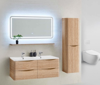 Тумба под раковину Vincea Roberta VMC-1R120WO подвесная W.Oak