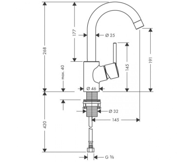 Смеситель для раковины Hansgrohe Talis S 32070000 Хром