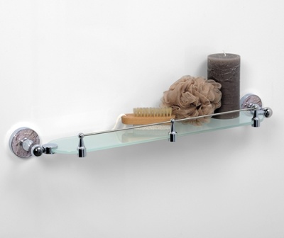 Стеклянная полка WasserKRAFT Nau K-7744 Хром