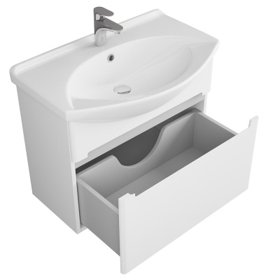 Тумба под раковину Owl 1975 Lagerta 75 OW08.02.00 подвесная Белая