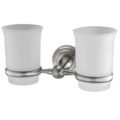 Стакан для зубных щеток WasserKRAFT Ammer K-7028D двойной Матовый хром