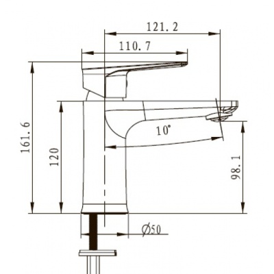 Cмеситель для раковины Kaiser Atrio 60011 Хром/Белый