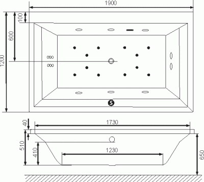 Акриловая ванна Excellent Crown Lux 190 Белая