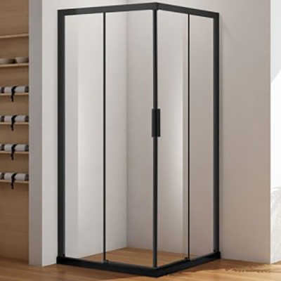 Душевой уголок Aquanet Pleasure AE60-S-100x100U-BT 100x100 профиль Черный стекло прозрачное