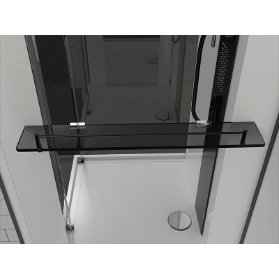 Душевая кабина Black&White Galaxy G8708 с гидромассажем профиль Черный задняя стенка Белая