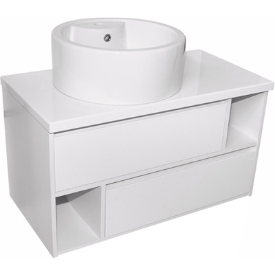Тумба под раковину Mixline Аврора 90 533838 подвесная Белая