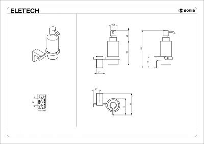 Дозатор для жидкого мыла Sonia Eletech 114252 Хром