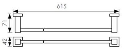 Полотенцедержатель Kaiser KH-2307 Хром