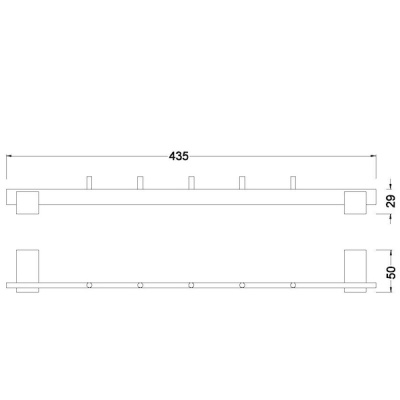 Крючок для полотенец Schein Durer 261*5B Хром
