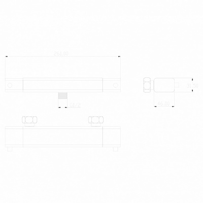 Смеситель для душа Swedbe Mercury 9052 с термостатом Хром