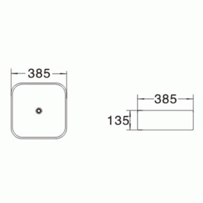 Раковина SantiLine 39 SL-1052B Черная глянцевая
